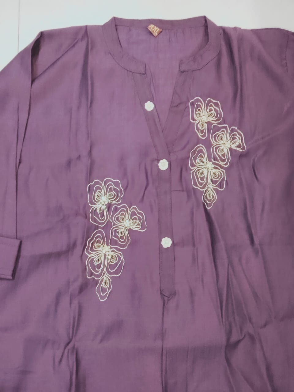 Helen Dark Plum Roman Silk Embroidered Cordset